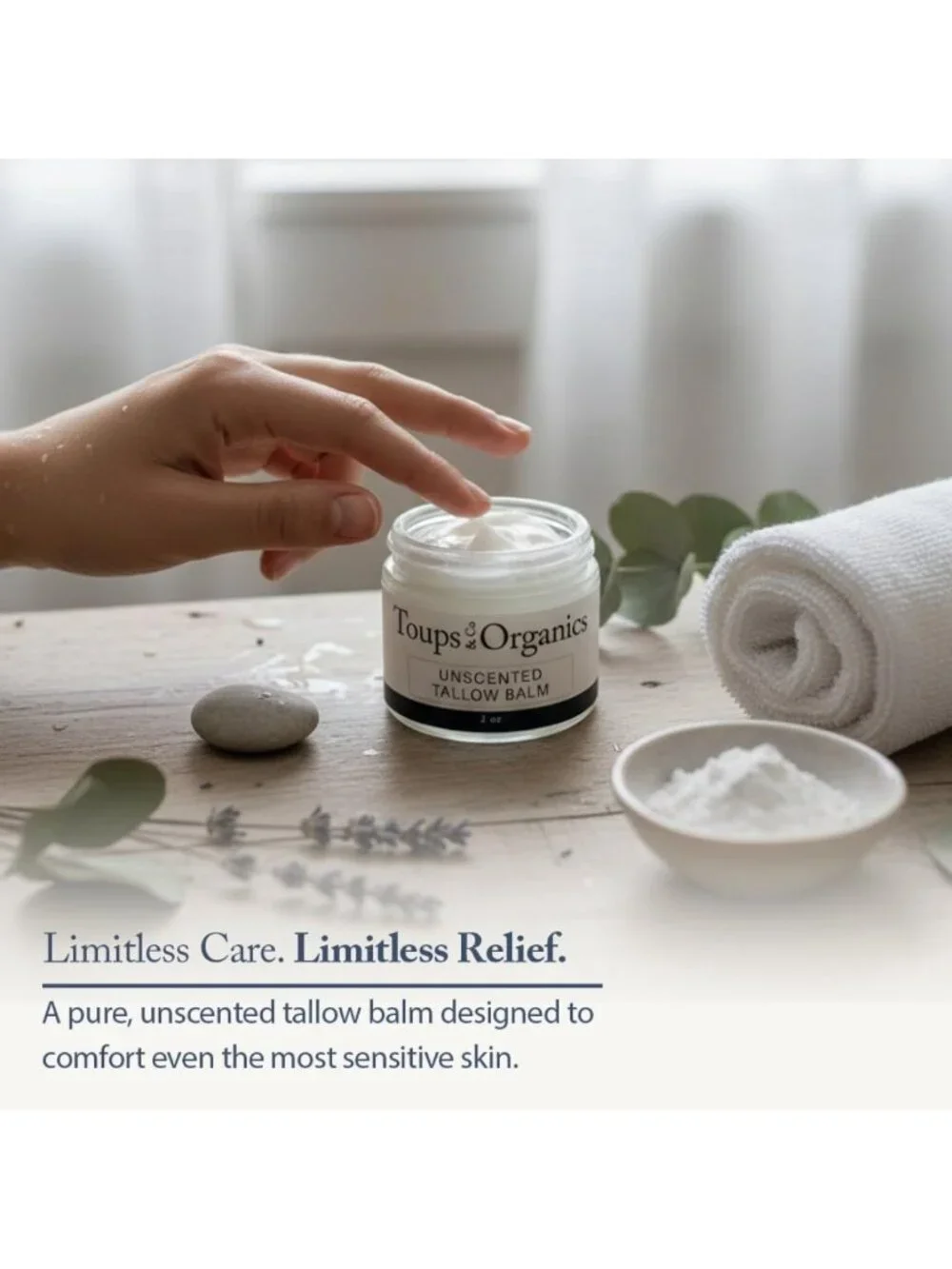 Unscented Grass-Fed Tallow Balm for Face & Body | Fragrance-Free Moisturizer | 2